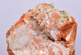 3.9 cms RED ORANGE ZEOLITE STILBITE LAUMONTITE CALCITE CRYSTALS PERU FB64