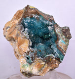 6.9cms DRUZY CHRYSOCOLLA QUARTZ PERU COPPER MINERAL SPECIMEN COLLECTOR DB87