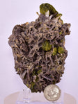 9.7cms AXINITE EPIDOTE QUARTZ GARNET CRYSTALS PERU AESTHETIC COLLECTOR AB244