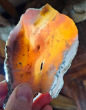 345 grams GEM PINK OPAL HONEY OPAL PERU ROUGH SLAB COLOR TRANSLUCENT PB77