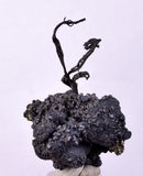 3.2cms NATIVE SILVER WIRES PERU ACANTHITE PYRITE UCHUCCHACUA MINE HB248