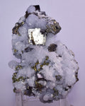 10cm  BLUE DOLOMITE SELLAITE CRYSTALS CHALCOPYRITE QUARTZ CALCITE PERU GB31
