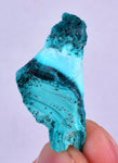 2.9grs BLUE MALACHITE CHRYSOCOLLA SCULPTURE SCENIC PERU ROUGH DECORATION UB161
