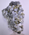 14cm BLUE DOLOMITE SELLAITE CRYSTALS CHALCOPYRITE QUARTZ CALCITE PERU GB35