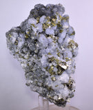 14cm BLUE DOLOMITE SELLAITE CRYSTALS CHALCOPYRITE QUARTZ CALCITE PERU GB35