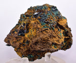 8.4cms ATACAMITE QUARTZ CRYSTALS LIMONITE  LILY MINE PERU MINERAL SPECIMEN AB185