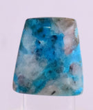14 Carats  BLUE CHRYSOCOLLA QUARTZ MALACHITE PERU SCENIC CABOCHON PENDANT BB89