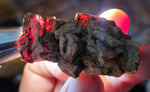 5.6cms GEM RHODOCHROSITE CUBIC CRYSTALS GOETHITE PERU MINERAL SPECIMEN RB607
