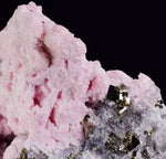 10.3cms RHODOCHROSITE ROSETTE PYRITE FLUORITE QUARTZ PERU PINK CRYSTALS RB347