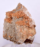 6.1 cms RED ORANGE ZEOLITE STILBITE LAUMONTITE CALCITE CRYSTALS PERU FB60