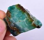13grs GEM SILICA CHRYSOCOLLA LILY MINE PERU CHALCEDONY QUARTZ BLUE ROUGH SB145