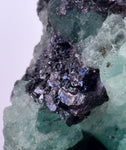 3.3cms GEOCRONITE GREEN FLUORITE CRYSTAL PERU MILPO ATACOCHA PERU SHINY KB29
