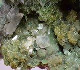 13cm STALACTITE SELENITE CALCITE DRUZY CHRYSOCOLLA MALACHITE LILY MINE PERU DB97