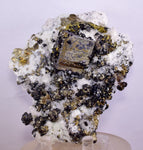 10.5cms GEM PYRITE APATITE SCHEELITE (?) SPHALERITE QUARTZ PERU CRYSTALS MB129