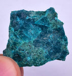 51grs BLUE MALACHITE CHRYSOCOLLA SCULPTURE SCENIC PERU ROUGH DECORATION UB182