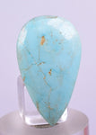 2.8cms GEM NATURAL TURQUOISE SCENIC CABOCHON RARE PERU PENDANT JEWELRY BB190