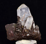4.6cms HEMATOID QUARTZ TERMINATED GOETHITE MINERAL SPECIMEN PERU QB116