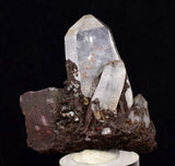4.6cms HEMATOID QUARTZ TERMINATED GOETHITE MINERAL SPECIMEN PERU QB116