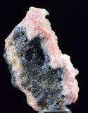 4.1cms RHODOCHROSITE ROSETTE QUARTZ SPHALERITE PERU PINK CRYSTALS NEEDLES  RB327