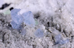 8.8ms  GREEN BLUE FLUORITE PYRITE CRYSTAL PERU HUANZALA MINE SHINY KB18