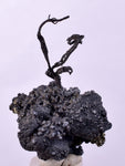 3.2cms NATIVE SILVER WIRES PERU ACANTHITE PYRITE UCHUCCHACUA MINE HB248