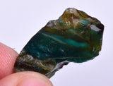 250Carats GEM SILICA CHRYSOCOLLA  PERU CHALCEDONY QUARTZ BLUE ROUGH FACET SB133