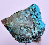 3.2cms QUARTZ CHRYSOCOLLA TENTADORA MINE PERU GRAPE BOTRYOIDAL CRYSTAL CB154