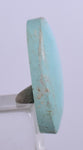 2.1cms GEM NATURAL TURQUOISE SCENIC CABOCHON RARE PERU PENDANT JEWELRY BB192