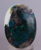 114carats  BLUE CHRYSOCOLLA QUARTZ MALACHITE PERU SCENIC CABOCHON PENDANT BB79