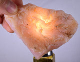 590 grams GEM PINK OPAL PERU ROUGH ANGEL SKIN TRANSLUCENT CORAL COLOR PB82
