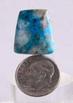 14 Carats  BLUE CHRYSOCOLLA QUARTZ MALACHITE PERU SCENIC CABOCHON PENDANT BB89