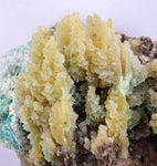 13cm STALACTITE SELENITE CALCITE DRUZY CHRYSOCOLLA MALACHITE LILY MINE PERU DB97