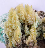 13cm STALACTITE SELENITE CALCITE DRUZY CHRYSOCOLLA MALACHITE LILY MINE PERU DB97
