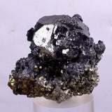 4.2cms SPHALERITE PYRITE GALENA CRYSTALS MINERAL SPECIMEN PERU MB30
