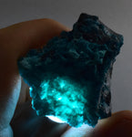 51grs BLUE MALACHITE CHRYSOCOLLA SCULPTURE SCENIC PERU ROUGH DECORATION UB182