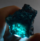51grs BLUE MALACHITE CHRYSOCOLLA SCULPTURE SCENIC PERU ROUGH DECORATION UB182