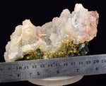 14cms PREHNITE EPIDOTE CLINOZOISITE LIMONITE SHINY NATURAL CRYSTAL MINERAL QB97