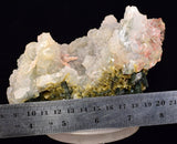 14cms PREHNITE EPIDOTE CLINOZOISITE LIMONITE SHINY NATURAL CRYSTAL MINERAL QB97