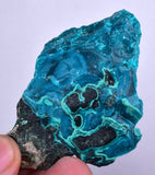 6.4cm GEM BLUE MALACHITE PERU TRANSLUCENT CHRYSOCOLLA BOTRYOIDAL CRYSTAL UB173