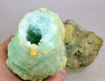 22cm MELANTERITE VOLCANO HOLE INSIDE STALACTITE CHALCANTHITE CRYSTAL PERU  FB77