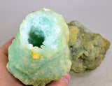 22cm MELANTERITE VOLCANO HOLE INSIDE STALACTITE CHALCANTHITE CRYSTAL PERU  FB77