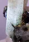 9.3cms QUARTZ EPIDOTE TOURMALINE CRYSTAL MINERAL SPECIMEN QB102