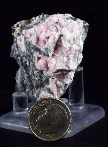 4.8cms RHODOCHROSITE ROSETTE PERU PINK CRYSTALS HUANZALA MINE MINERAL RB562