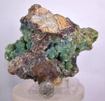 10.5cms DRUZY CHRYSOCOLLA QUARTZ LILY MINE PERU COPPER 2000 DISCOVERY DB83