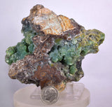 10.5cms DRUZY CHRYSOCOLLA QUARTZ LILY MINE PERU COPPER 2000 DISCOVERY DB83