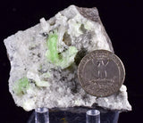 6.5cms AUGELITE CRYSTAL PERU DARK GREEN BRIGHT NEEDLE QUARTZ PASTO BUENO AE388