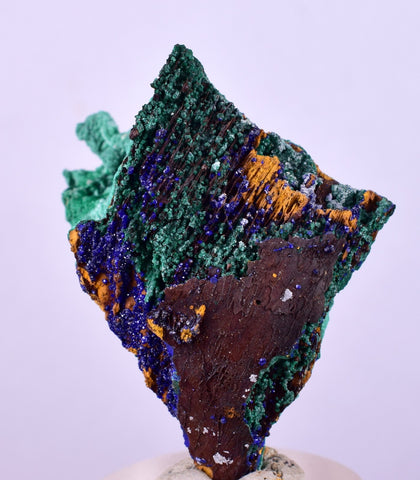 4cms AZURITE MALACHITE CRYSTALS MINERAL SPECIMEN AHOULI MINES MOROCCO UB219