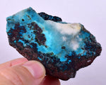 61grs GEM SILICA CHRYSOCOLLA SCENIC PERU CHALCEDONY COPPER MINERALS ROUGH SB187