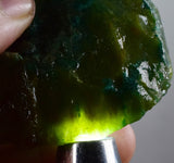 200grs GEM SILICA CHRYSOCOLLA LILY MINE PERU CHALCEDONY QUARTZ BLUE ROUGH SB107