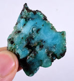 18.7grs GEM SILICA CHRYSOCOLLA  PERU CHALCEDONY QUARTZ BLUE ROUGH FACET SB63